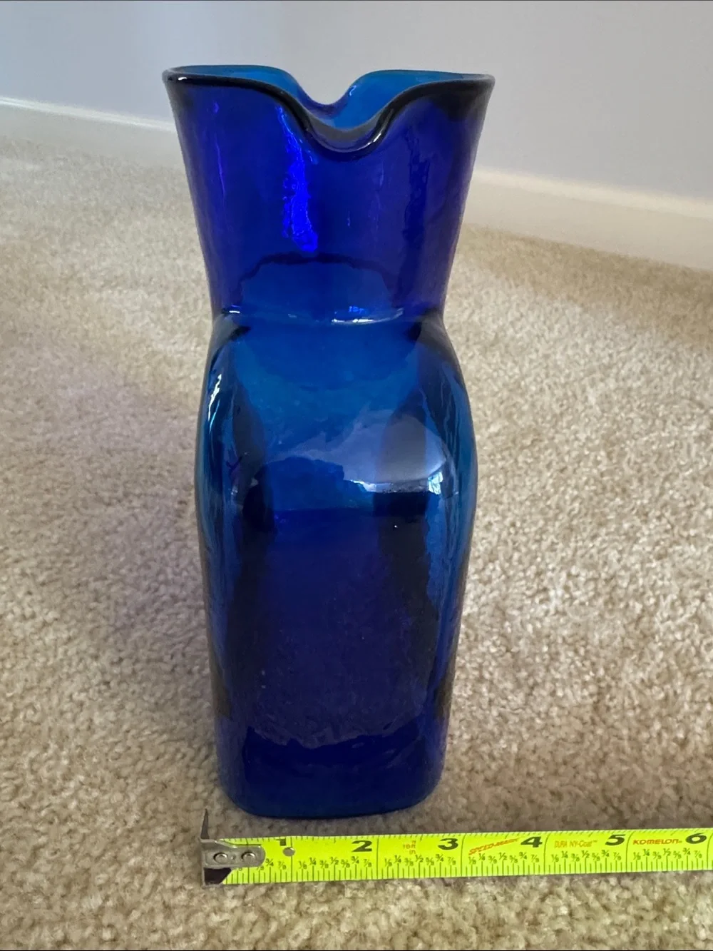 Cobalt Blue Glass Decorative Vase - Home Accents